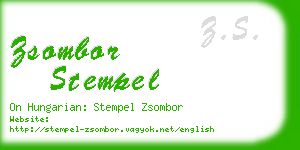 zsombor stempel business card